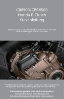 Honda CB650R E-Clutch Kurzanleitung DE 2024 
